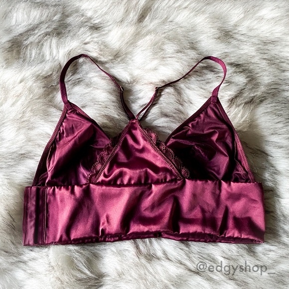 VS | Satin Triangle Corset Long Line Bralette - Picture 2 of 6